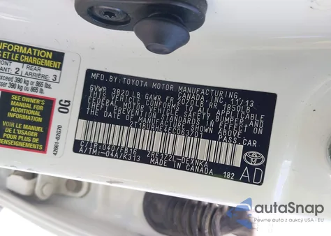 2014 Toyota Corolla Le из США, поврежденный, VIN 2T1BURHE4EC063701